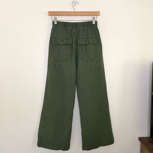 The GREAT. The General Pant Wide Leg Flare High Waist Trouser Pine Green 25 - Picture 6 of 16